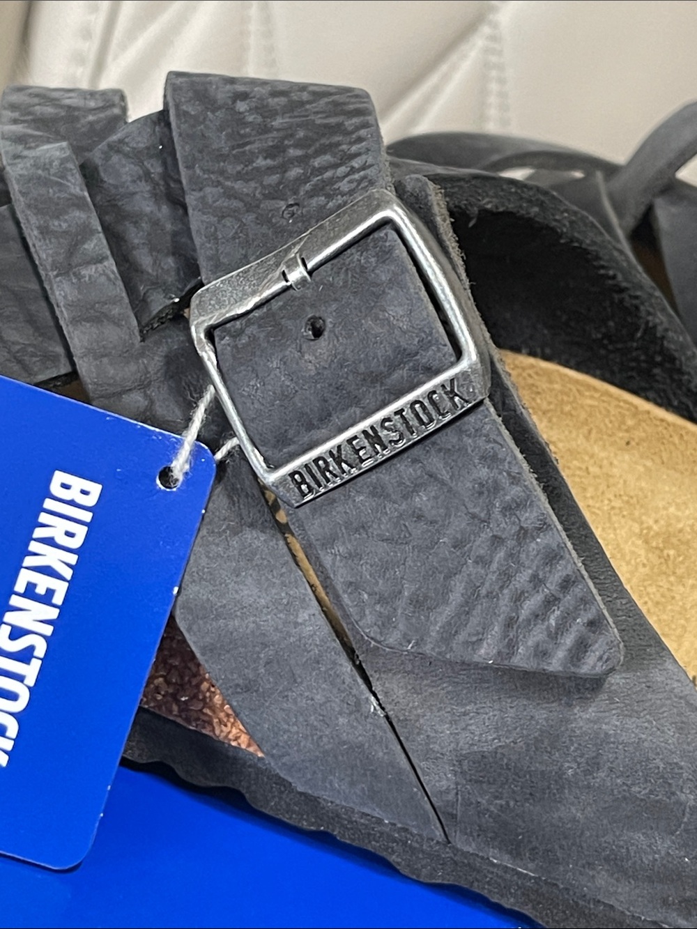 Birkenstock Lugano Sandals in Black and Cork - Picture 10 of 12